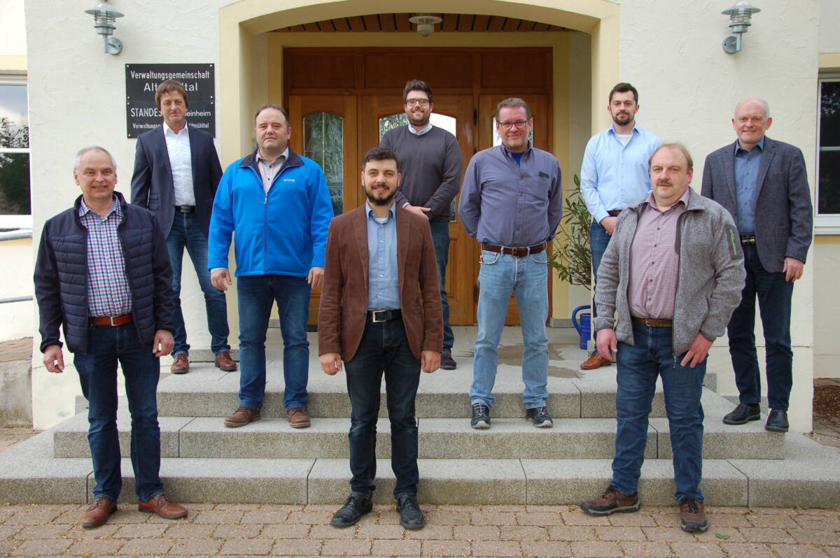 Gruppenbild des Gemeinderats Meinheim nach der Wahl im Jahr 2020